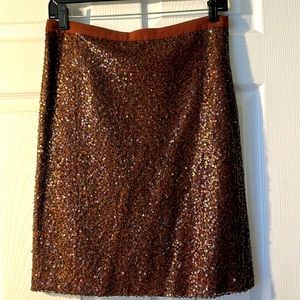 NWOT. J.Crew maroon sequin pencil skirt.